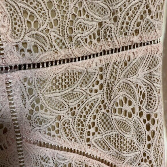 Bardot Pink Lace Long Sleeve Women's Mini Dress XS - Picture 11 of 12